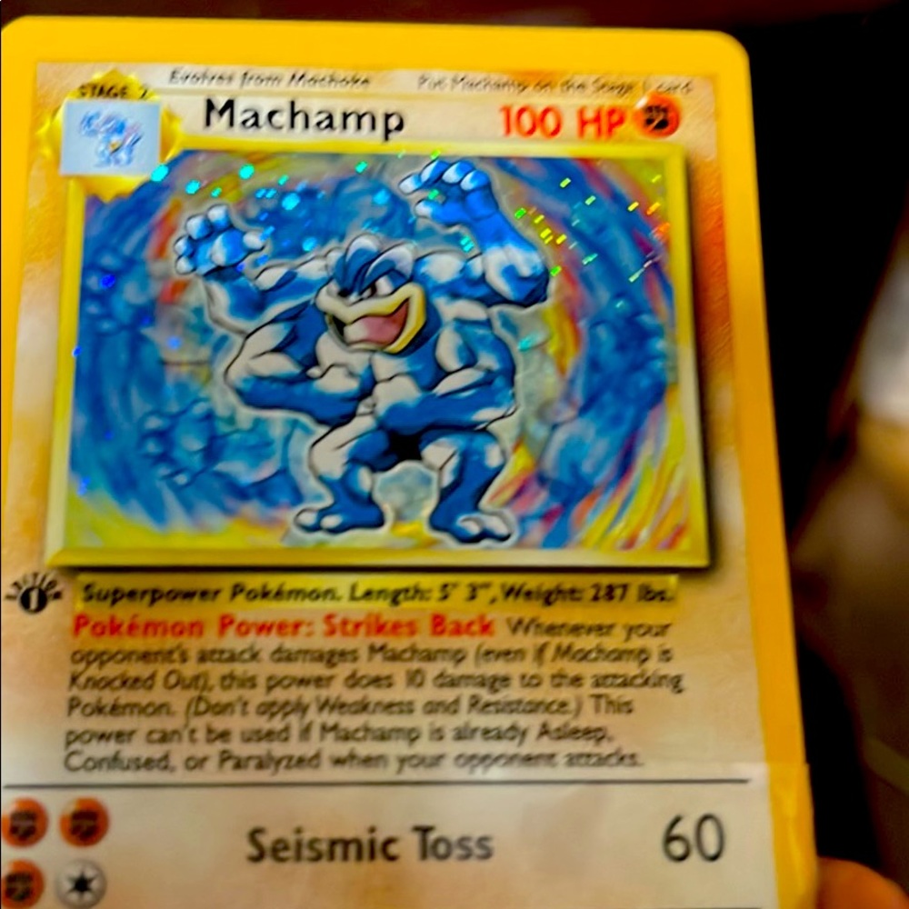 1st edition base set machamp mint condition